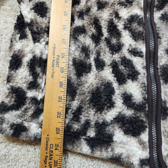 Members‎ Mark Cozy Sherpa Fleece Jacket Leopard Print Full Zip Size M - Picture 6 of 7